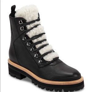 Marc Fisher Izzie lug sole shearling hiker boots
